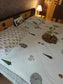 Vintage Mughal Jaal Floral Motif Handblock Premium Cotton Double Bedsheet Queen | Smaller King