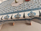 Vintage Blue White Multicolour Hand Block Cotton Table Cover  6 seater to 8 Seater