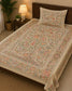 Sajja Tree Of Wishes Handblock  South COtton Single Bedsheet (60 x 90in)