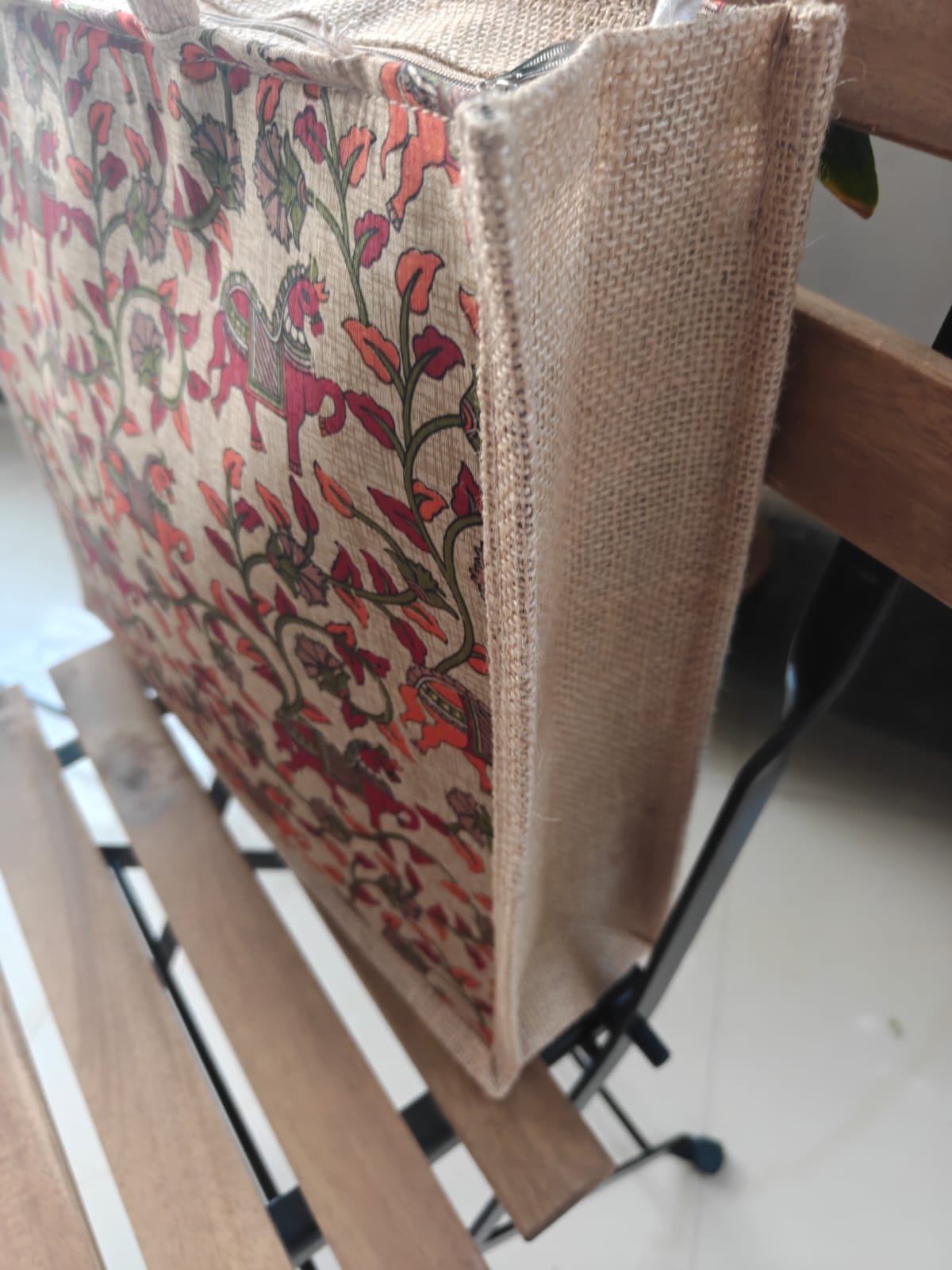 Stylish Chetak Horse Silk Jute Gifting Bag | Eco friendly Handcrafted Tote Shopping Bags