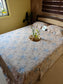 Rich Soothing Peach Brown Floral Double Bedsheet Queen 90 x 100 inches