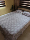 Tang Dynasty inspired Damask Pattern Purple Hued Double Bedsheet Queen 90 x100 inches