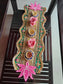 Auspicious Kamal Gota Patti Tealight Table Runner Diwali Decoration Festive Centre piece Decor
