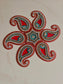 Buy Readymade Festive Acrylic Red Rangoli Set