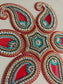 Buy Readymade Festive Acrylic Red Rangoli Set