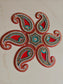 Buy Readymade Festive Acrylic Red Rangoli Set