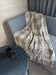 Eatrty Beige Bohomein Pure Cotton Check Waffle Throws (Onesize)