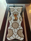 Handmade Vintage Gold Floral Beaded Table Runner | Foyer runner | Coffee Table Runner