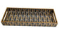 Brown Turkish Mosaic Gold Decorative MDF Tray | Stylish Serving & Home Décor Tray