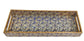 Royal Blue Turkish Mosaic Gold Decorative MDF Tray | Stylish Serving & Home Décor Tray