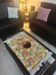 Buy Online Sajja Citrus Yellow Orange Duck Cotton Tasseled Floor Mat Rug 