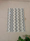 Designer Chevron White Reversible Thick Duck Cotton Floor Mat |Use as Table Décor Mat | Perfect Kids Mat