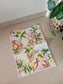 Buy Sajja Citrus Yellow Orange Duck Cotton Floor Mat Rug | Use as Table Décor Mat | Reversible Striped Pattern