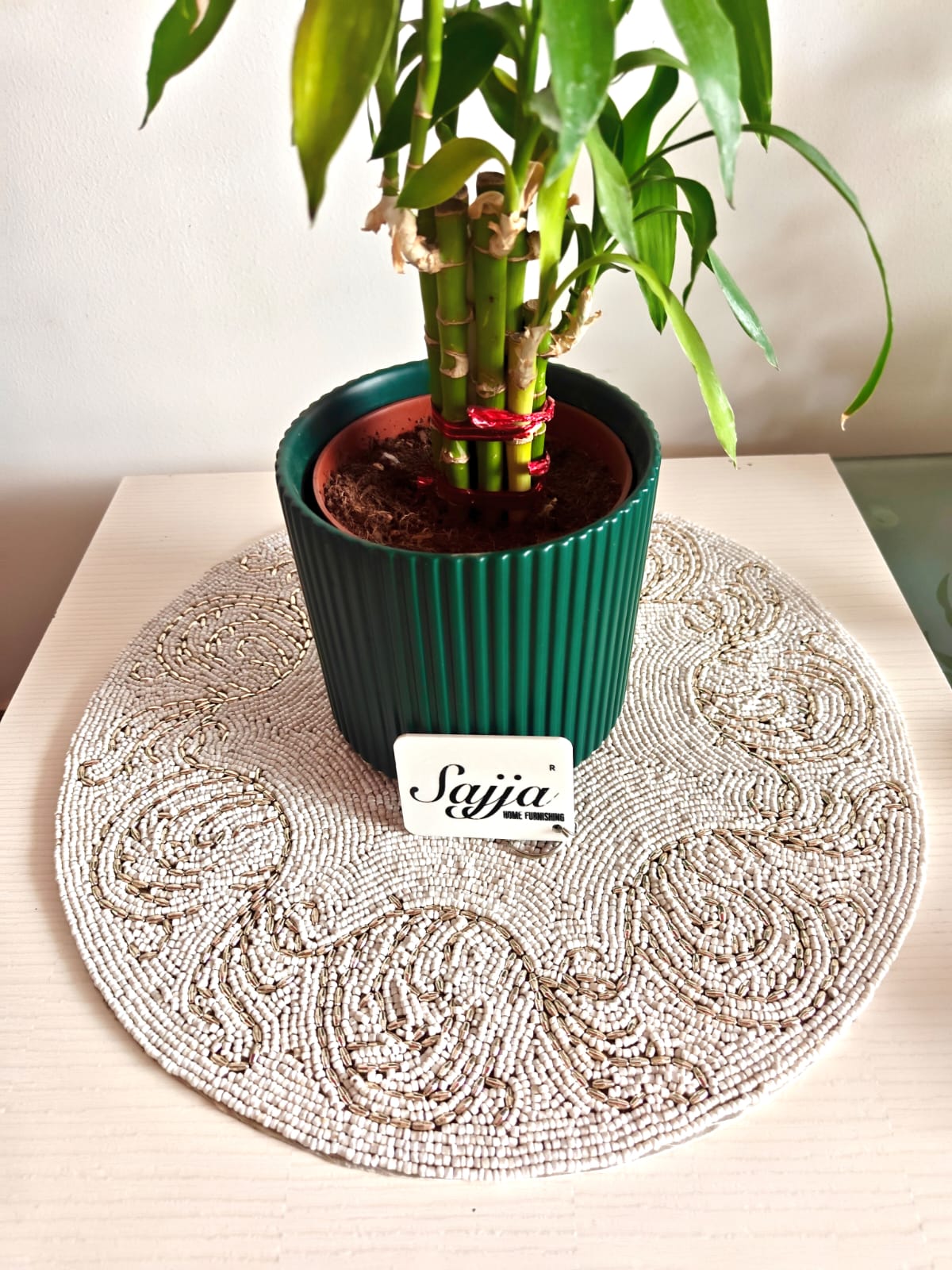Vintage Beads Glass Table Mat Placemat -In the quest of Ikigai, these contemporary pieces resonate silently yet seamlessly