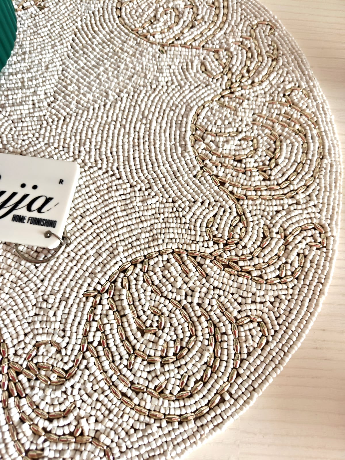 Vintage Beads Glass Table Mat Placemat -In the quest of Ikigai, these contemporary pieces resonate silently yet seamlessly