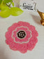 Decorative Handmade Light Pink Round Floral Beads Coaster Doily