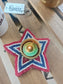 Handmade  Multi Colour  Star-Shaped Beaded Coaster Doily