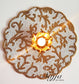 Vintage White Golden Beaded Placemat