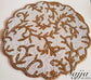 Vintage White Golden Beaded Placemat