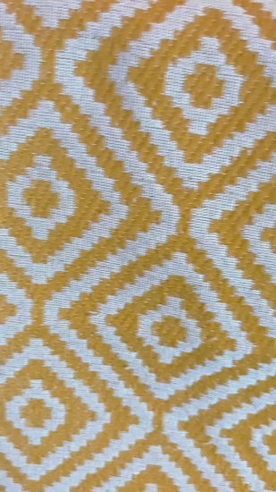 Boho Chic Mustard Yellow Jacquard Fabric Hand Woven Cotton Cushion Cover 16 x 16 inches