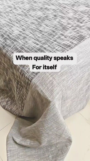 Sajja Signature Handloom Duck Cotton Grey Ash Bedcovers/Bedspreads/ Blanket