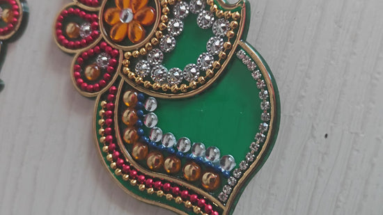 Auspicious Durga Rangoli Floral Betel Leves Rangoli Set
