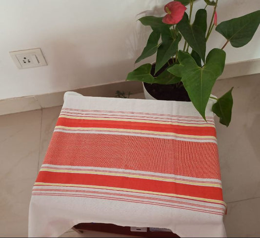 Chevron Orange Beige Cotton Hand Towel Kitchen Napkin Stool Cover