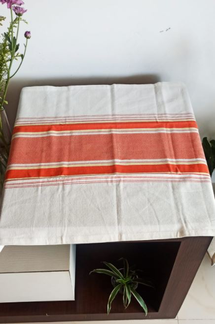 Chevron Orange Beige Cotton Hand Towel Kitchen Napkin Stool Cover