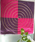 Purple Pink Dual tone Spiral work Silk Cushion Covers (12 by 12 )