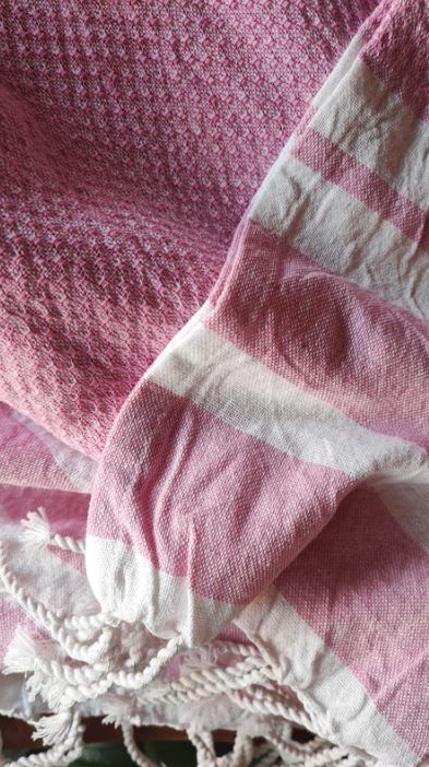 Super Absorbent Organic Cotton Beach Bath Towels - Pink XL