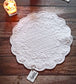 Off White Floral Sustainable Cotton Fabric Focal Round Table Placemat mat