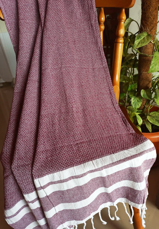 Sajja Purplish Grape Organic cotton Bath Towel Online