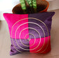 Purple Pink Dual tone Spiral work Silk Cushion Covers (12 by 12 )